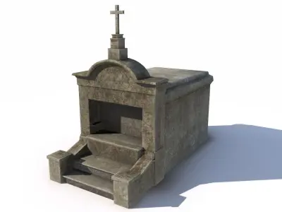 Mausoleum - tomb 2 Low-poly 3D model