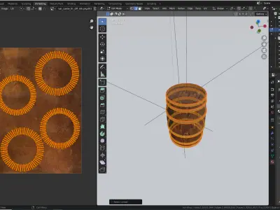 Wooden Barrel High-Poly 3D Model  3D model