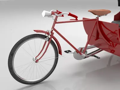 Bike Rickshaw 3 3D model