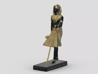 Tutankhamun Pharaoh of the Egyptian Low Poly Low-poly 3D model