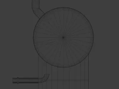 Outdoor Water Tank Low-poly 3D model