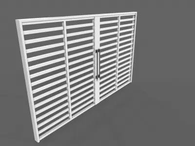 PBR Industrial Gate 3 Low-poly 3D model