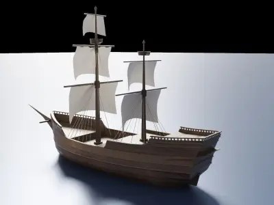 Ancient Sailing Ships 3D model