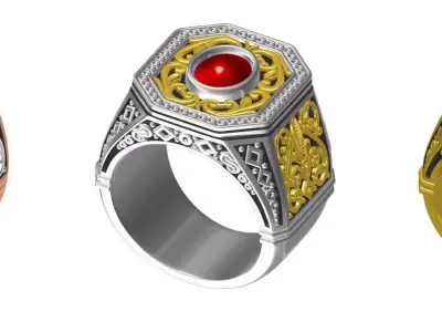 Antique-Vintage Rings 3D print model
