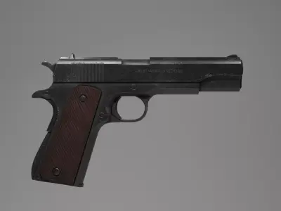 M1911 gun Low-poly 3D model