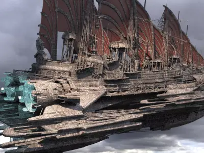 Black Pearl Airship 2 3D model