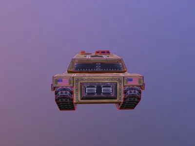 low poly tank Low-poly 3D model