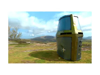 Medieval Helmet Low-poly 3D model get