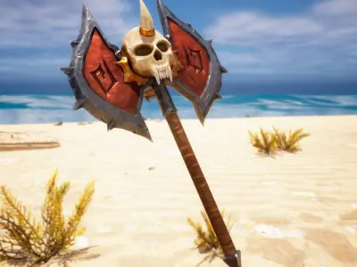 WoW Battle Axe Horde 3D model