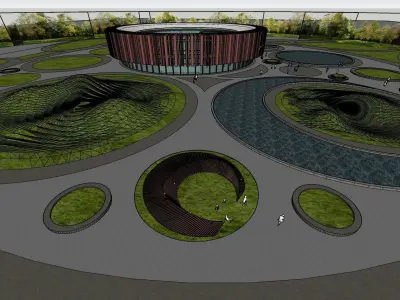 CIRCULAR COMMERCIAL HUB 3D MODEL 3D model