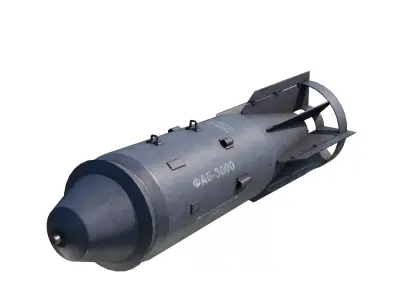 Russian Aerospace Forces FAB-3000 Aerial bomb 3D model