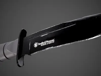 Kombat Knife low-poly 3d model Low-poly 3D model