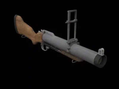 Grenade Launcher and Shell 3D model