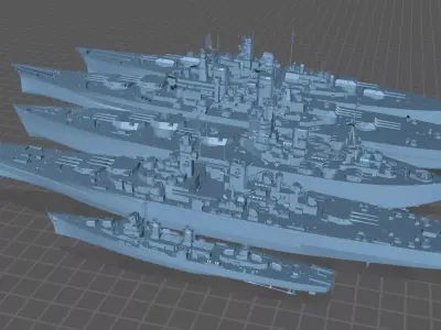 Tirpitz warship Model Nelson-class battleship warship Model 3D print model