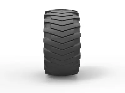Rear wheel from Pulling tractor 3 3D model