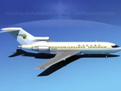 Boeing 727-100 Mohawk 3D model
