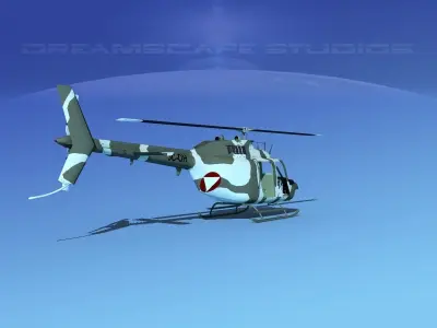 Bell OH-58B Austrian Army 3D model