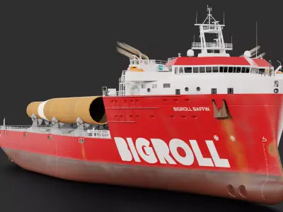 HeavyLift Vessel  Low-poly 3D model