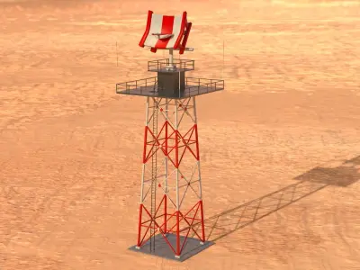 Radar Tower - PBR Low-poly 3D model
