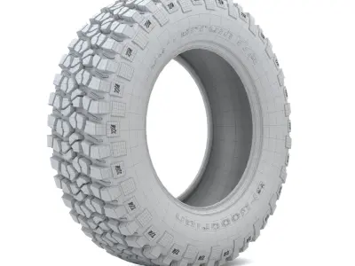 BF Goodrich KM2 Off-road Tire 3D model