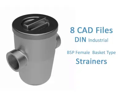 Basket strainers - BSP Threaded Ends -  3D model