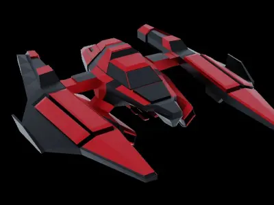 LOW-poly 3D Spaceship  Free 3D model