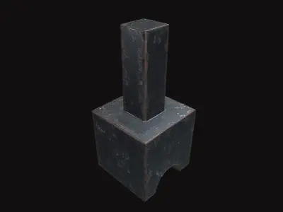 Medieval Hardie Hole Tool V01 Low-poly 3D model