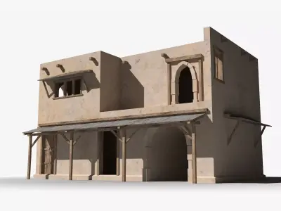 Arab x2 Low-poly 3D model