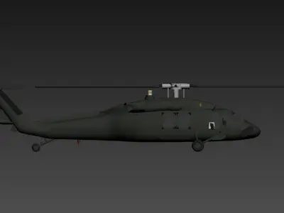3D model of a helicopter Low-poly 3D model