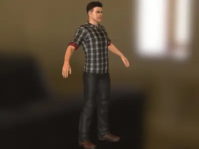 BradPitt Low-poly 3D model