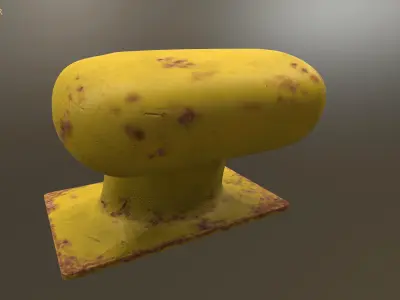 Bollard piece of metal 3D model