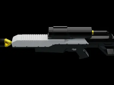 Flamethrower Low-poly 3D model order