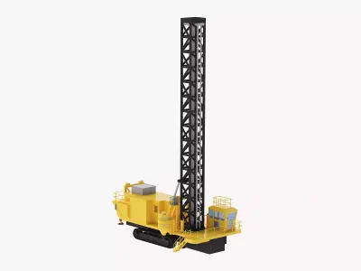 Drill Rig Mining DMH Simplified Low-poly 3D model