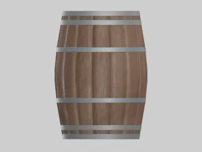 Heavy Toasted Bordeaux Barrel 3D model
