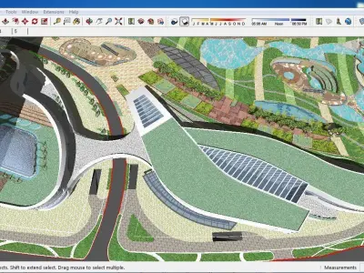 Sketchup Commercial Complex B1 3D model