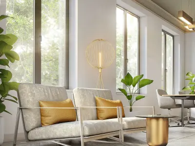 Office interior 3D model 13