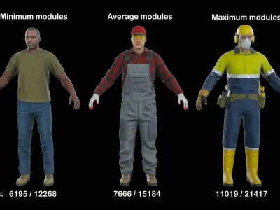 Workers Modular Character 