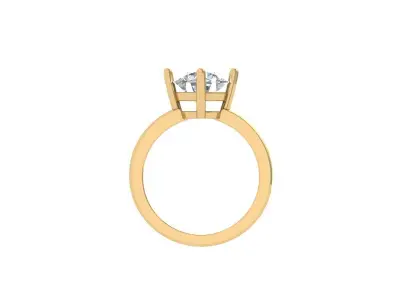 Single Stone Ring  3D print model