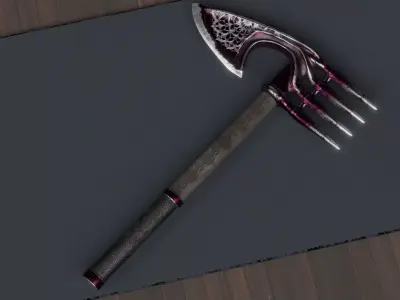 Axe 001  Realistic Medieval PBR 3D Weapon Unity Low-poly 3D model