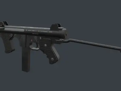 Beretta M12S Low-poly 3D model