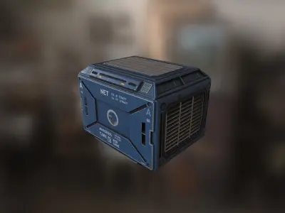 PBR Sci - fi case Low-poly 3D model