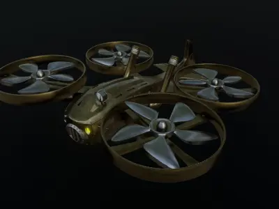 Steampunk Drone Low-poly 3D model purchase