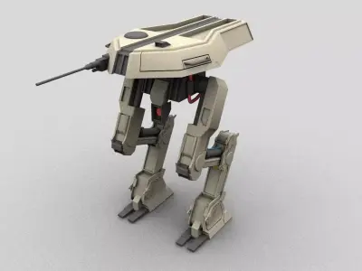 mech robot Low-poly 3D model
