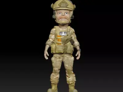 Dew Milligan EOD Tech from the Little Top Series 3D model