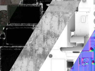 old lathe Low-poly 3D model