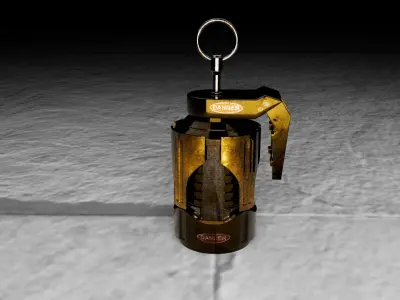 smoke grenade Low-poly 3D model 3