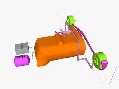 AT catamaran thermal energy conversion system 3D model