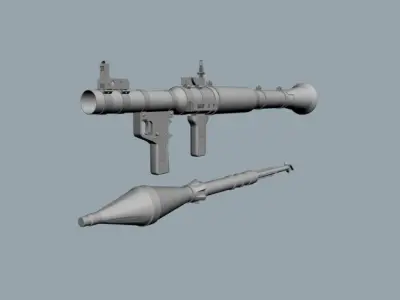 RPG Launcher plus Rocket 3D model