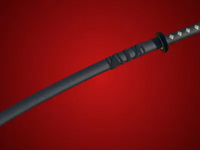 Sword 09 Game Ready PBR Unity UE Arnold V-Ray Textures Included Low-poly 3D model