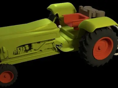 tractor claas Low-poly 3D model
